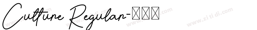 Culture Regular字体转换